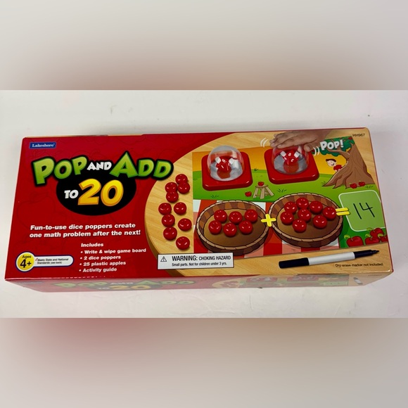 Lakeshore Pop and Add to 20 Learning Toy - Red - Picture 1 of 6